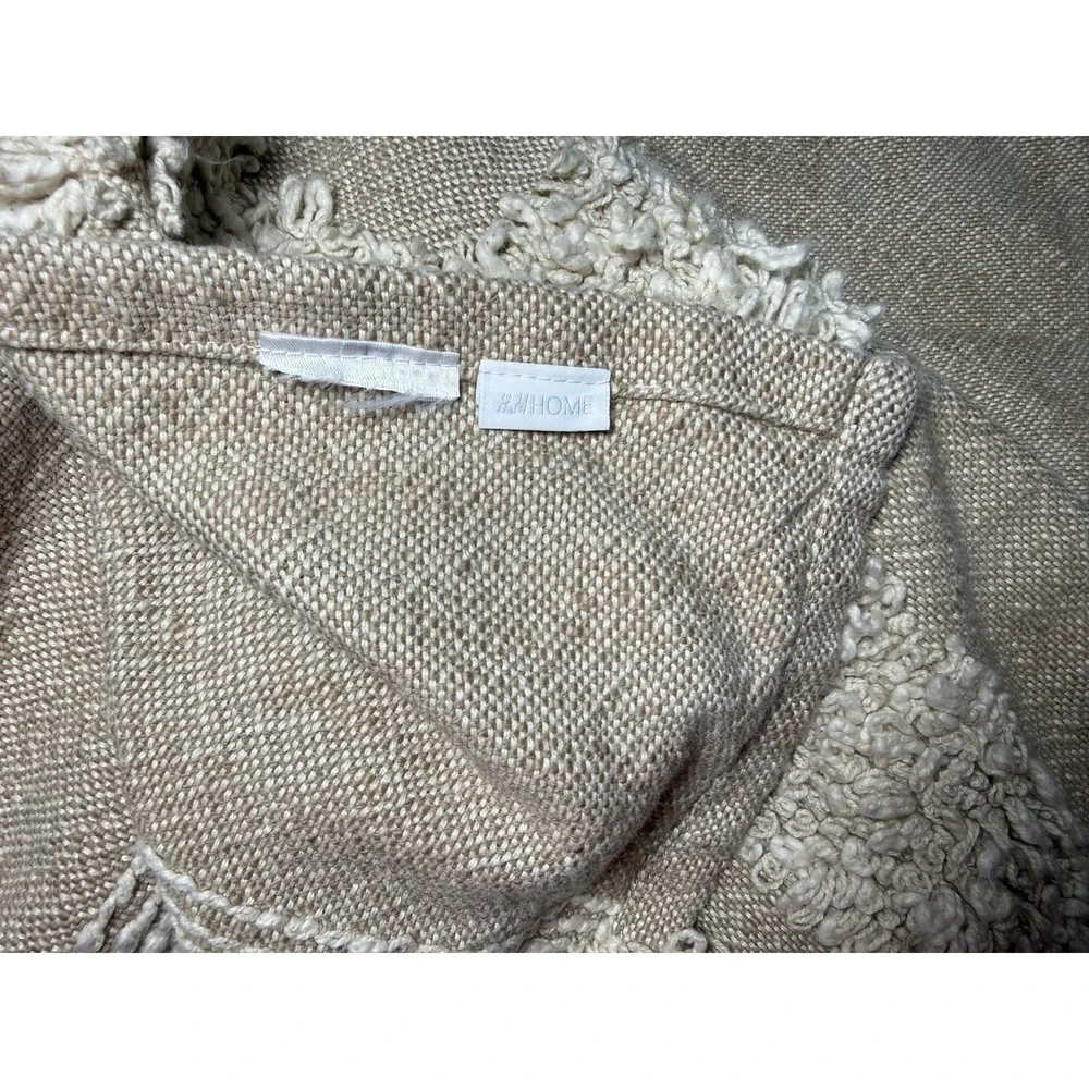 H&M Needle‎ Tufted Bedspread Textured Quilt Coverlet Beige